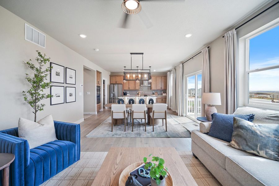 Furnished interior in a model home at Trails at Aspen Ridge-3 in Colorado Springs (Image 16). Furnished interior in a model home at Trails at Aspen Ridge-3 in Colorado Springs (Image 16).