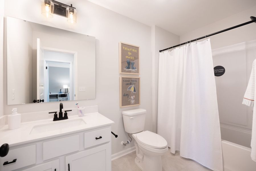 Furnished interior in a model home at River Rock in Winston-Salem (Image 13).