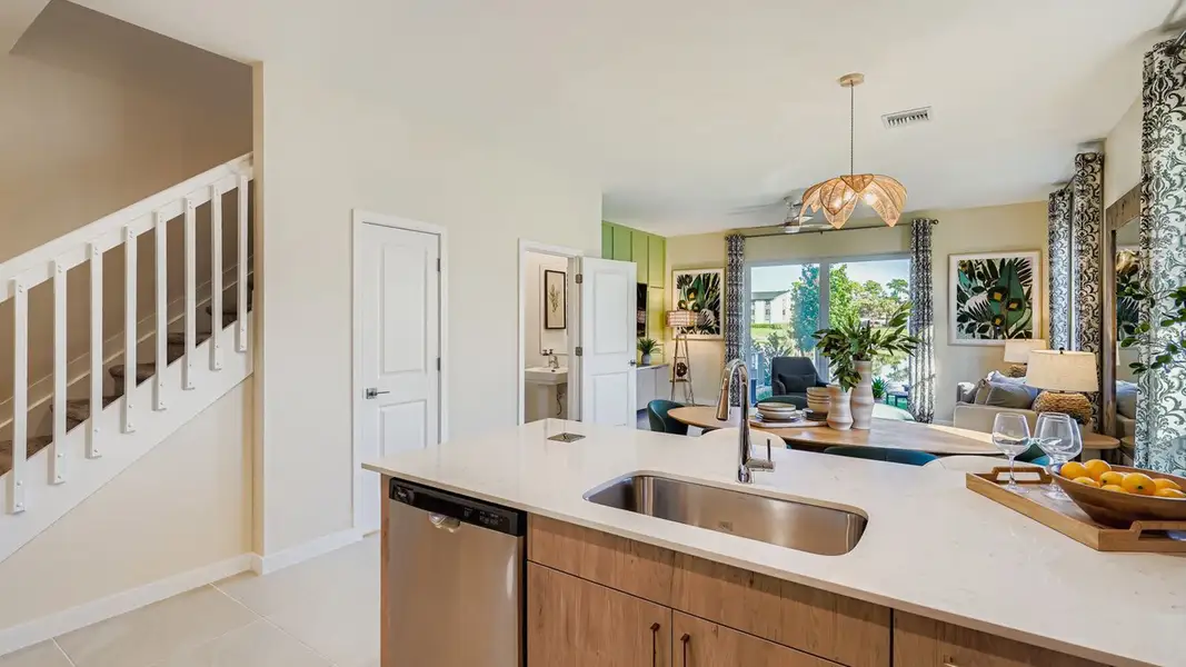 Furnished interior in a model home at Lakeside Landing in Royal Palm Beach (Image 5).