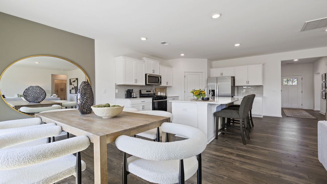 Furnished interior in a model home at Waverly Station in Greenwood (Image 5). Furnished interior in a model home at Waverly Station in Greenwood (Image 5).
