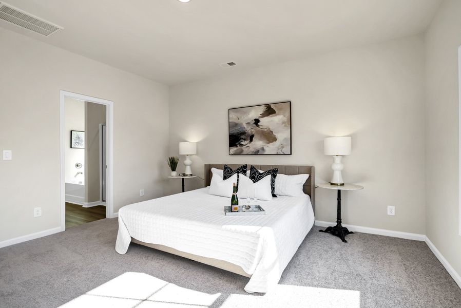 Furnished interior in a model home at Portrait Hills in Aiken (Image 70).