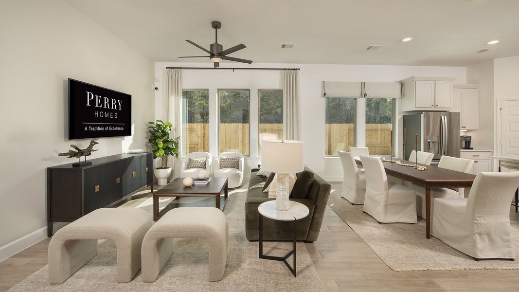 Furnished interior in a model home at Wildtree 40' in Magnolia (Image 6). Furnished interior in a model home at Wildtree 40' in Magnolia (Image 6).