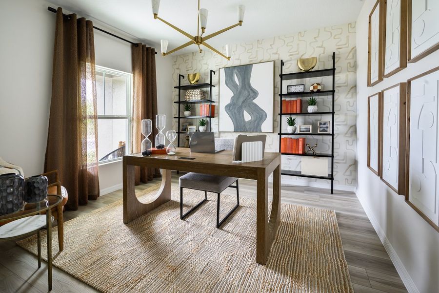 Furnished interior in a model home at Wynnstone in Davenport (Image 9).