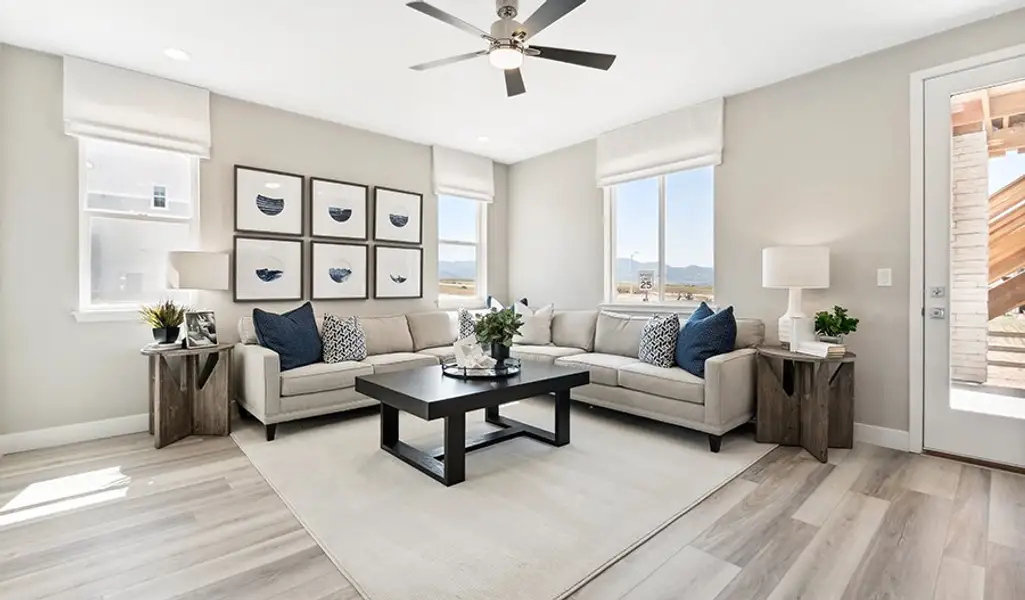 Furnished interior in a model home at The Summit at Meridian in Englewood (Image 14).