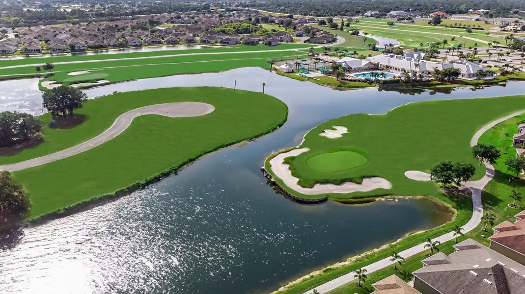 Aerial view of the Kings Gate community in Punta Gorda, FL, showing layout and nearby surroundings (Image 5).