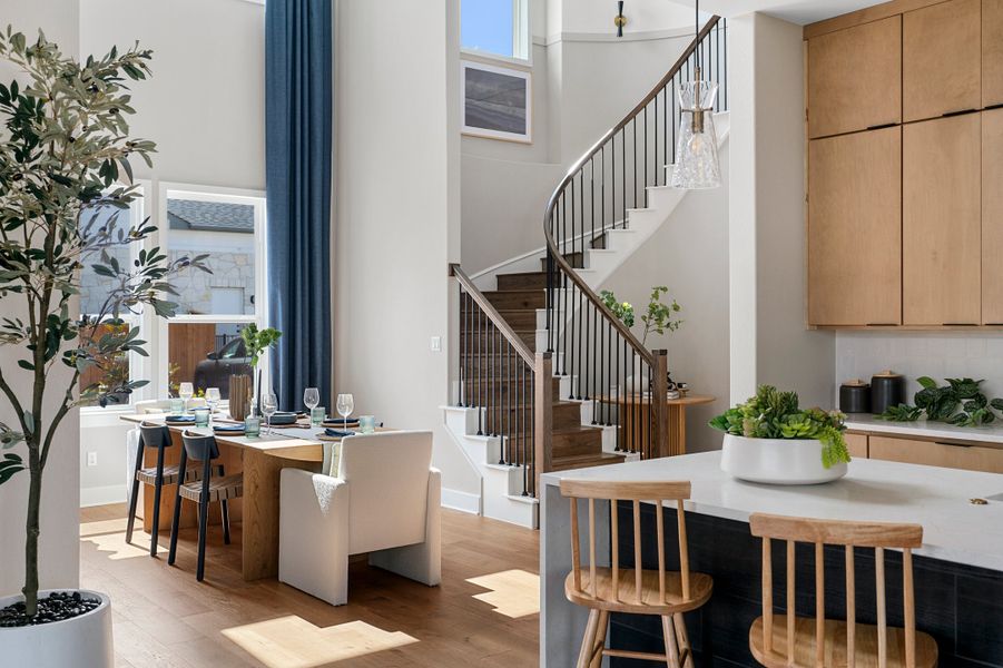 Furnished interior in a model home at Terrace Collection at Heritage in Dripping Springs (Image 4).
