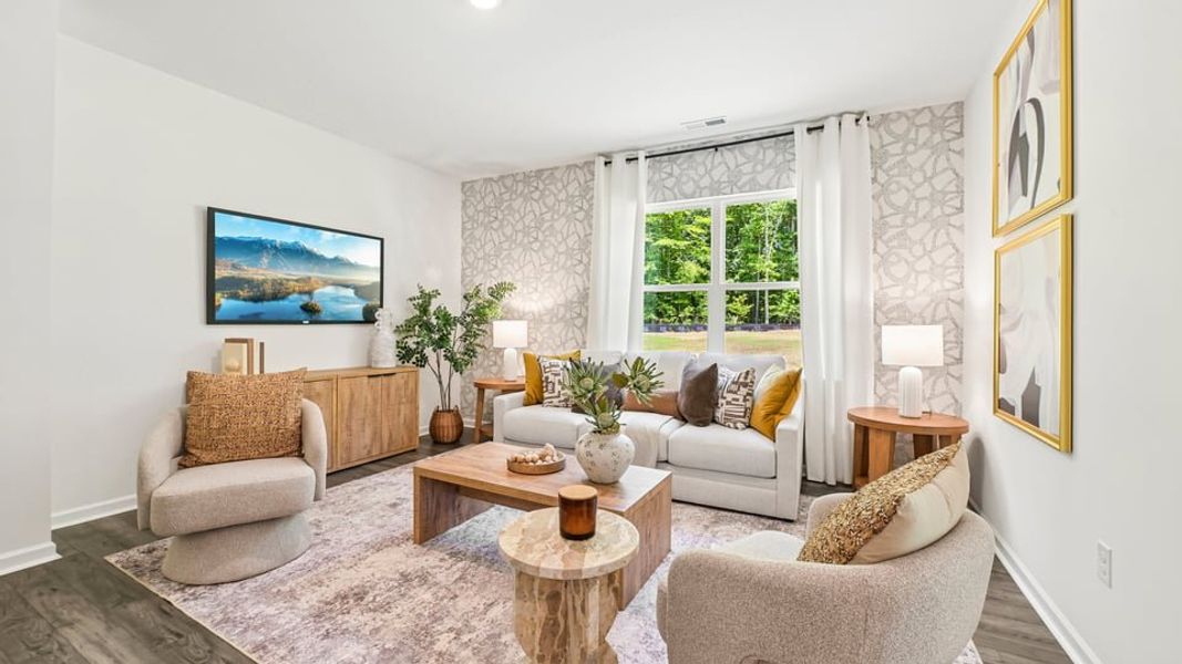 Furnished interior in a model home at The Villas at Laurel Oaks in Sanford (Image 7).