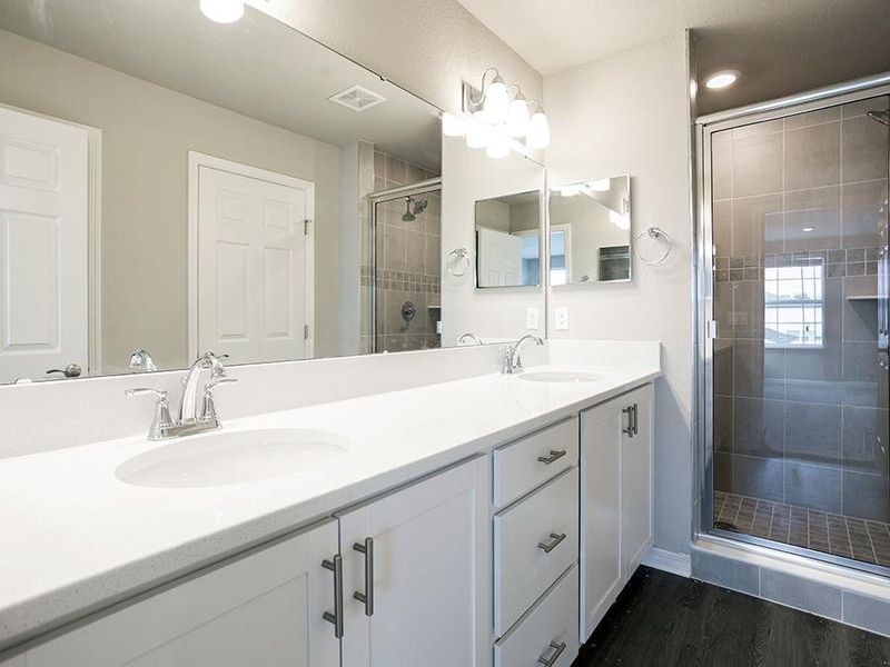 Enjoy the privacy and convenience of an en-suite owner`s bath - Capri home plan