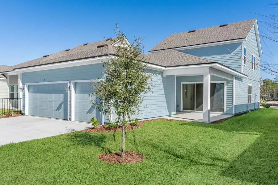 Front exterior of a home in the Seabrook Village 50’ Rear Entry community, located in Nocatee, FL (Image 3).