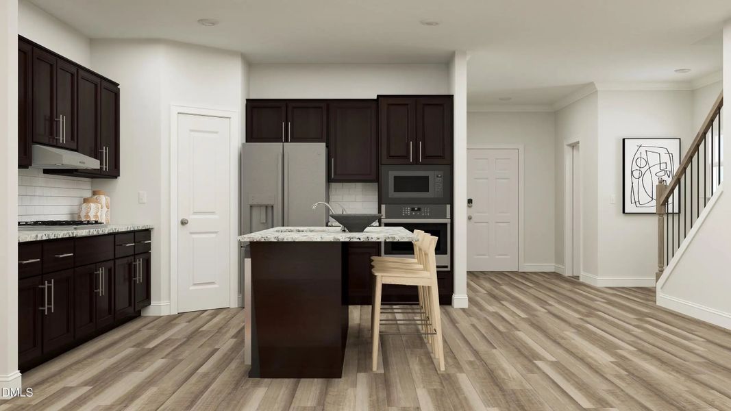 Furnished interior in a model home at Retreat at Robertson: Cottage in Knightdale (Image 12).