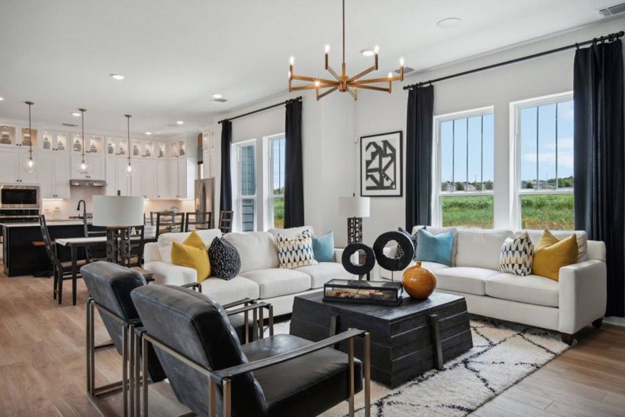 Furnished interior in a model home at Easton Park in Austin (Image 11). Furnished interior in a model home at Easton Park in Austin (Image 11).