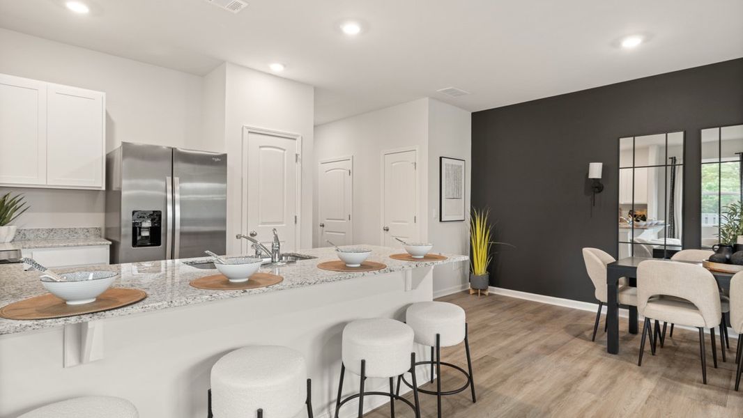 Furnished interior in a model home at Woodbury Park in Atlanta (Image 19).