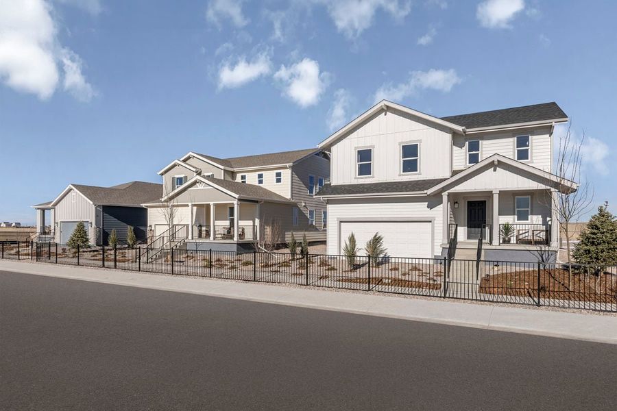 Front exterior of a home in the Bennett Crossing Classic community, located in Bennett, CO (Image 4).