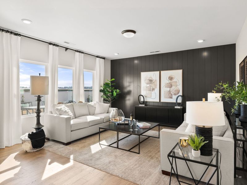 Furnished interior in a model home at Reedy Fork Middleton in Greensboro (Image 4).