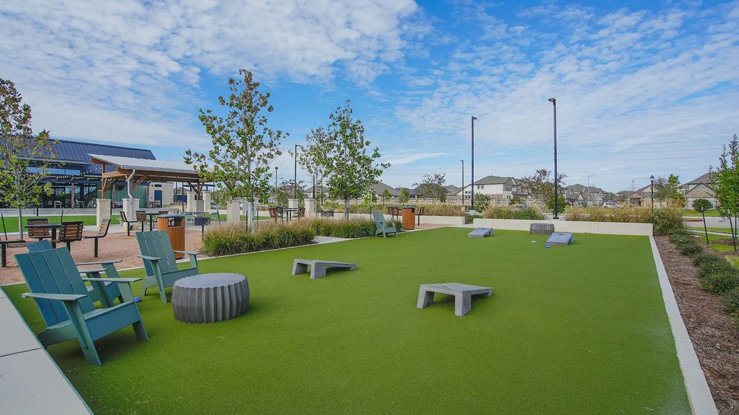Outdoor Lounge Area at Cypress Green Amenity Center