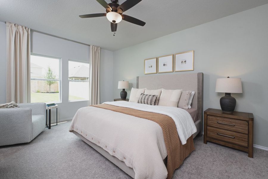 Furnished interior in a model home at Cordova Trails in Seguin (Image 6).