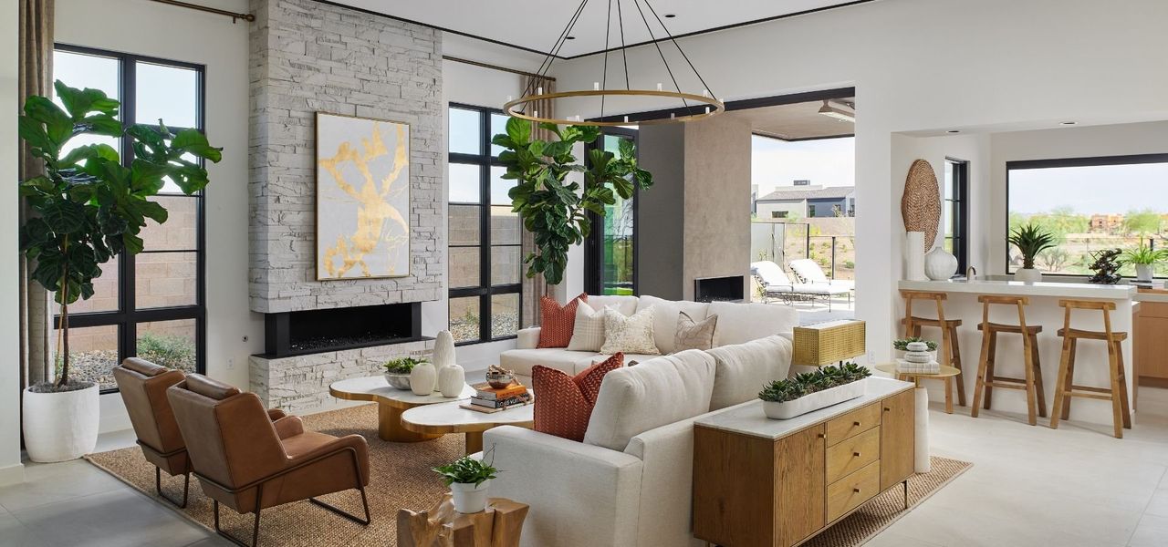 Furnished interior in a model home at The Villas II at Desert Mountain in Scottsdale (Image 9).