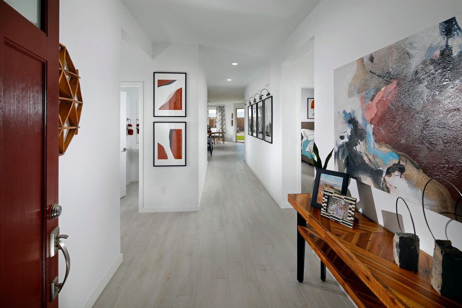 A spacious foyer invites you into the home.