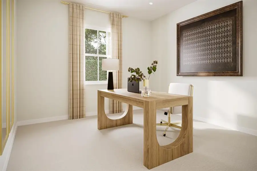 Enjoy a short commute down the stairs to your home office.​