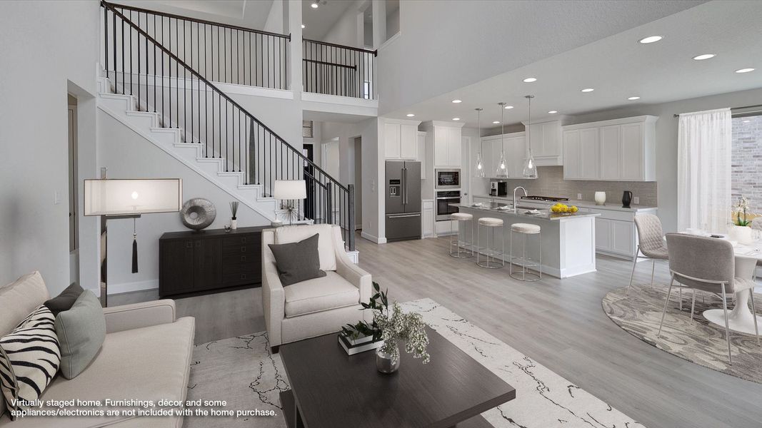 Furnished interior in a model home at Stevens Ranch 55' in San Antonio (Image 5).