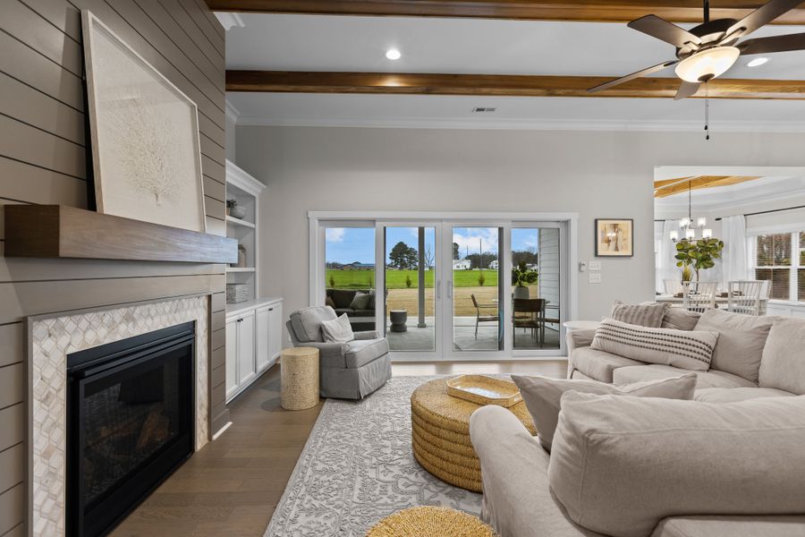 Furnished interior in a model home at Eli's Ridge in Winterville (Image 13).