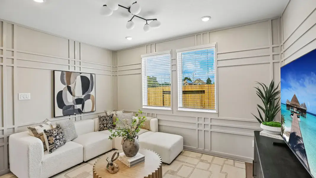 Furnished interior in a model home at Palmi in Houston (Image 3). Furnished interior in a model home at Palmi in Houston (Image 3).