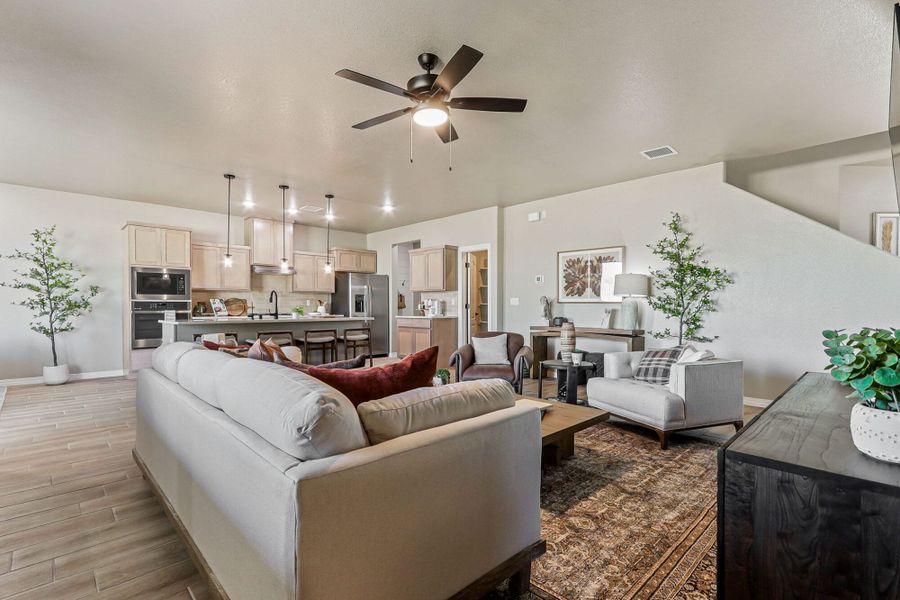 Furnished interior in a model home at Emerald Estates in Horizon City (Image 13). Furnished interior in a model home at Emerald Estates in Horizon City (Image 13).