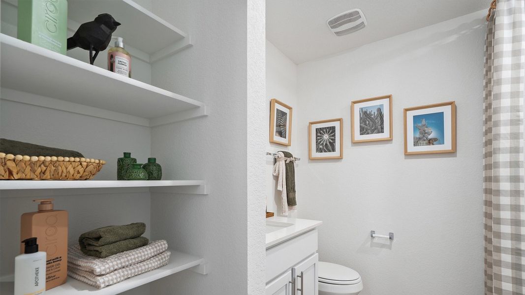 Furnished interior in a model home at Rosenbusch Ranch in Leander (Image 94).