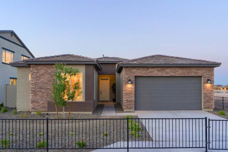 Front exterior of a home in the Alora at Ironwing community, located in Litchfield Park, AZ (Image 11).