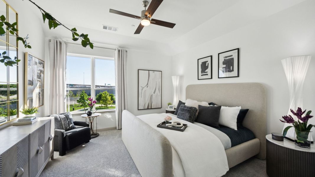 Furnished interior in a model home at City Point in North Richland Hills (Image 20).