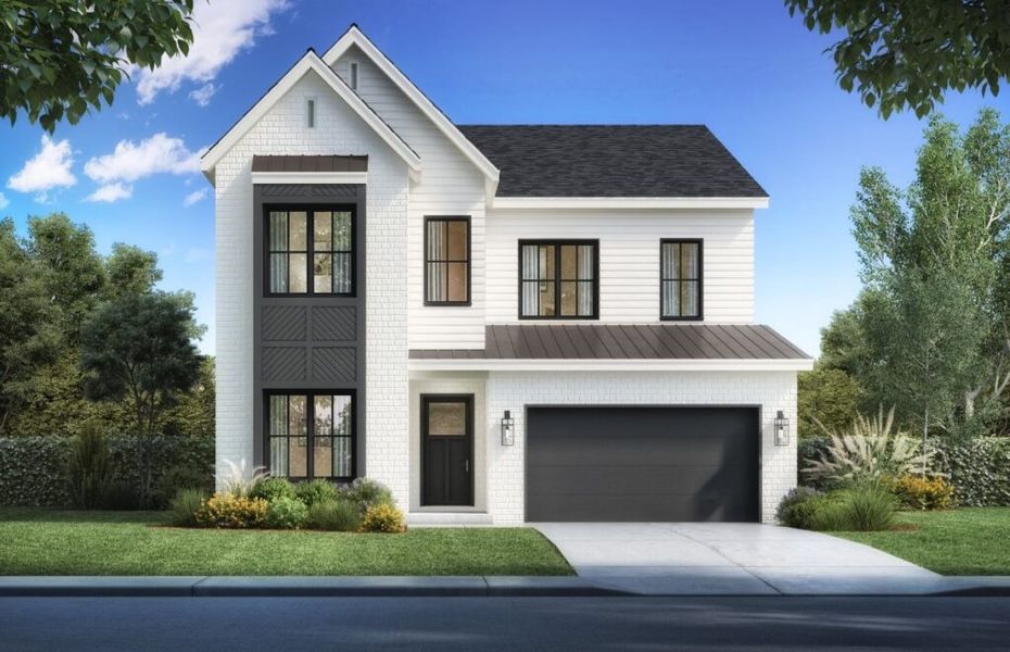 Architectural rendering of home exteriors planned for Houston Heights in Houston, TX (Image 3). Architectural rendering of home exteriors planned for Houston Heights in Houston, TX (Image 3).