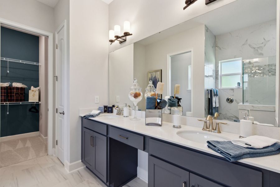 Furnished interior in a model home at Katie Cove in Jacksonville (Image 19).
