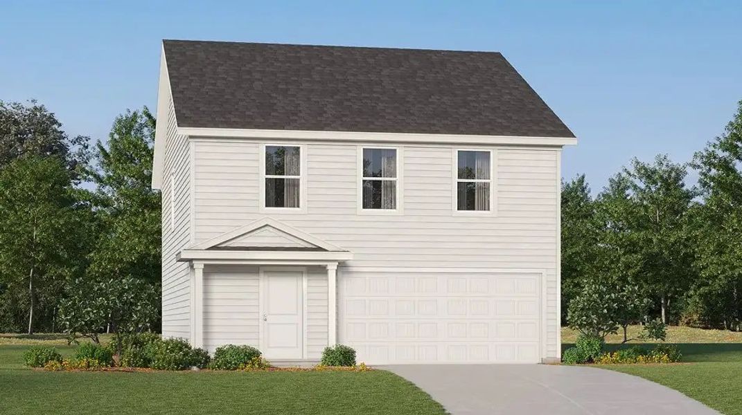 Front exterior of a home in the Winfield Park: Cottage community, located in Hutto, TX (Image 2).