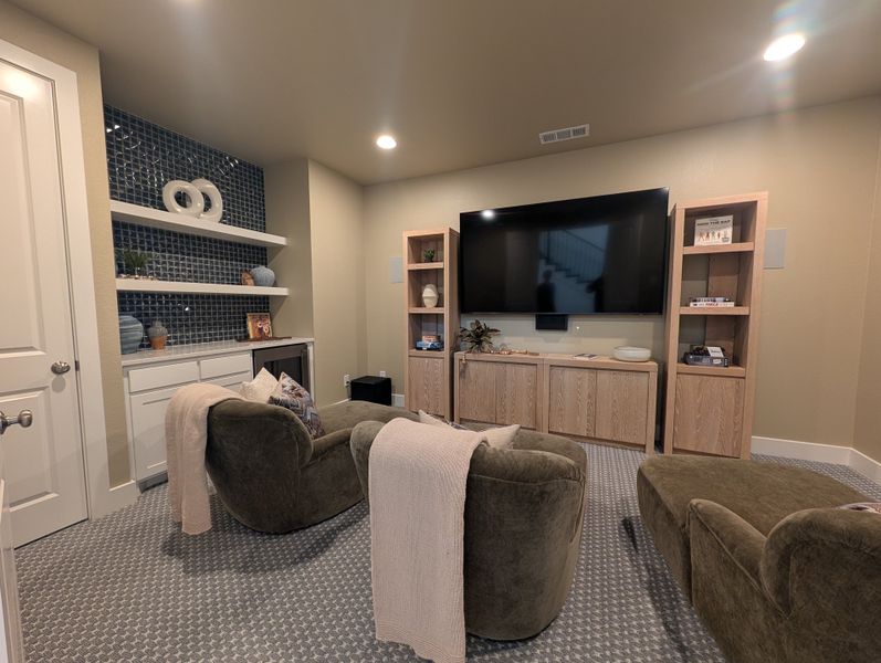 Furnished interior in a model home at Landmark in Denton (Image 7).