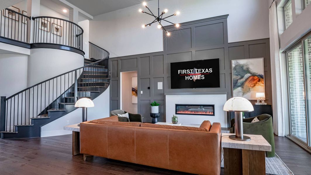 Furnished interior in a model home at Shady Valley Estates in Midlothian (Image 3).