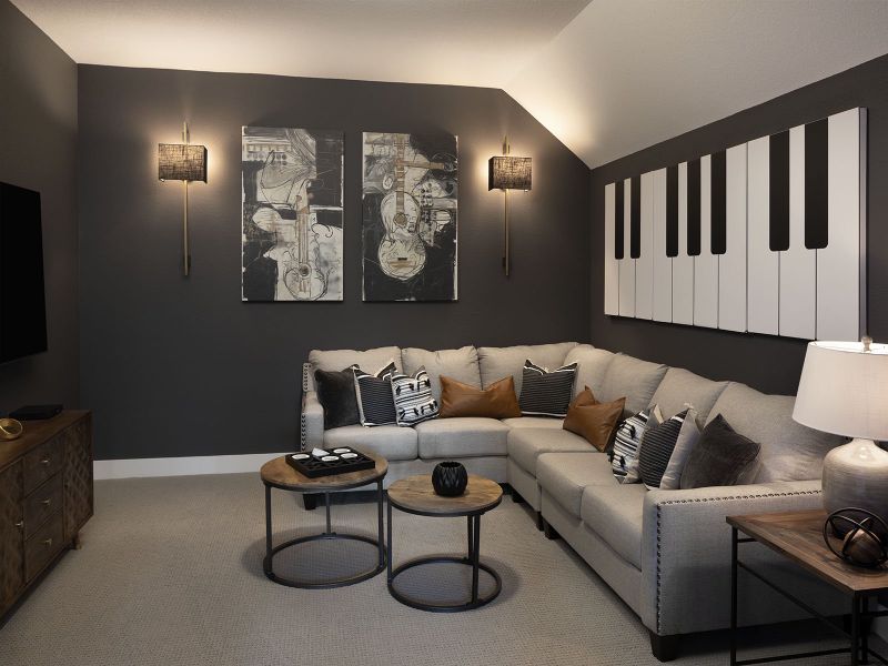 Furnished interior in a model home at Massey Oaks - Estate Series in Pearland (Image 19). Furnished interior in a model home at Massey Oaks - Estate Series in Pearland (Image 19).