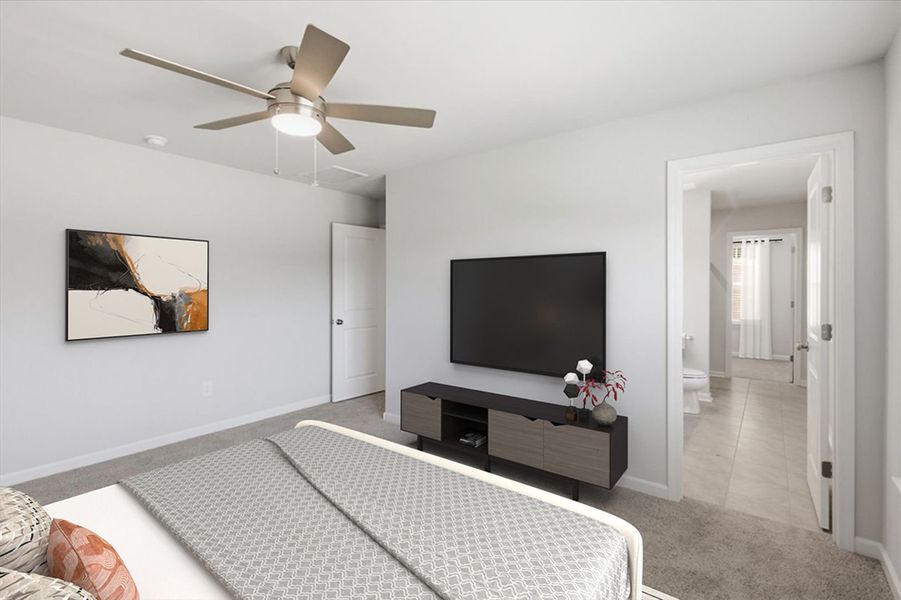 Furnished interior in a model home at Oakhurst Single Family Homes in Woodruff (Image 17). Furnished interior in a model home at Oakhurst Single Family Homes in Woodruff (Image 17).