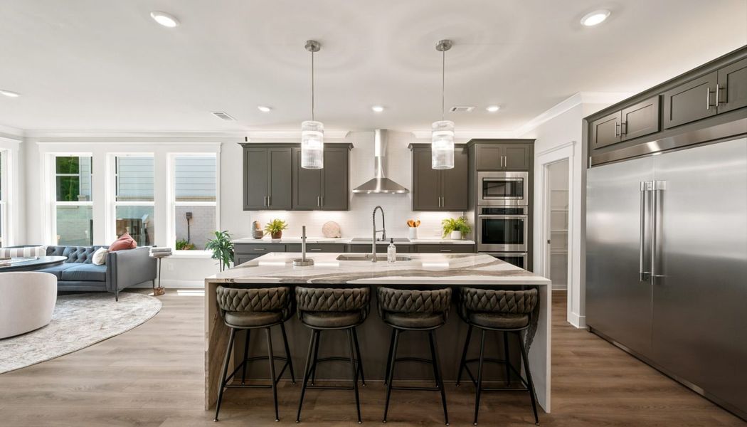 Furnished interior in a model home at Fowler Farms in Auburn (Image 118).