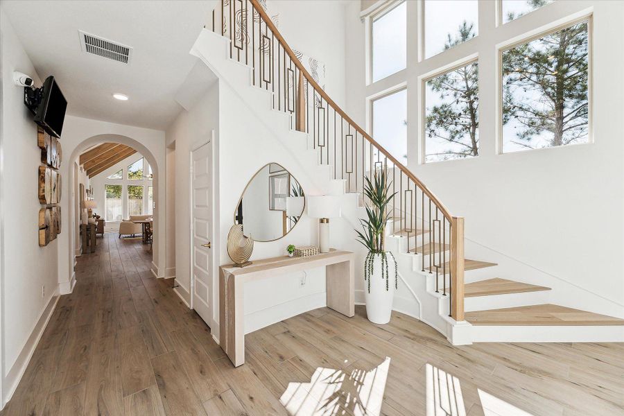 Furnished interior in a model home at Kresston - 40' in Montgomery (Image 14). Furnished interior in a model home at Kresston - 40' in Montgomery (Image 14).