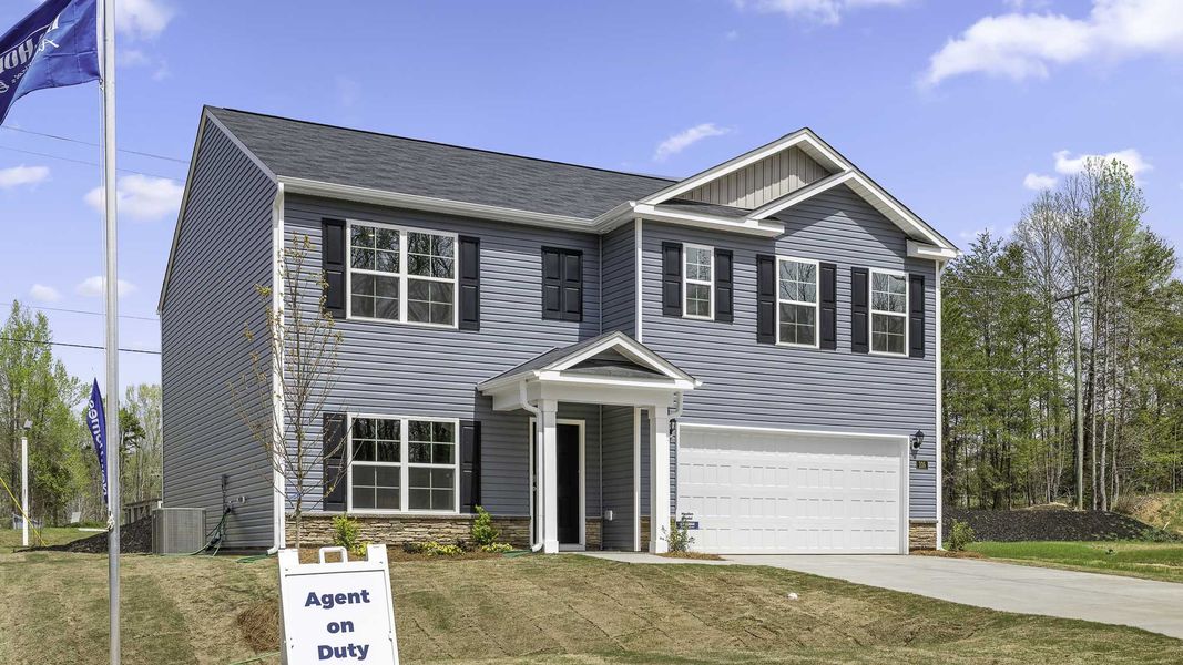 Front exterior of a home in the Greystone North community, located in Stoneville, NC (Image 8). Front exterior of a home in the Greystone North community, located in Stoneville, NC (Image 8).
