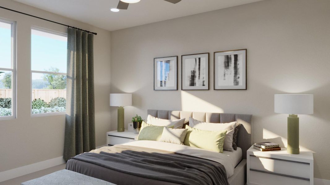 Furnished interior in a model home at Lariat in Liberty Hill (Image 16). Furnished interior in a model home at Lariat in Liberty Hill (Image 16).