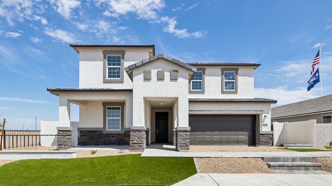 Front exterior of a home in the Remington community, located in Buckeye, AZ (Image 3).