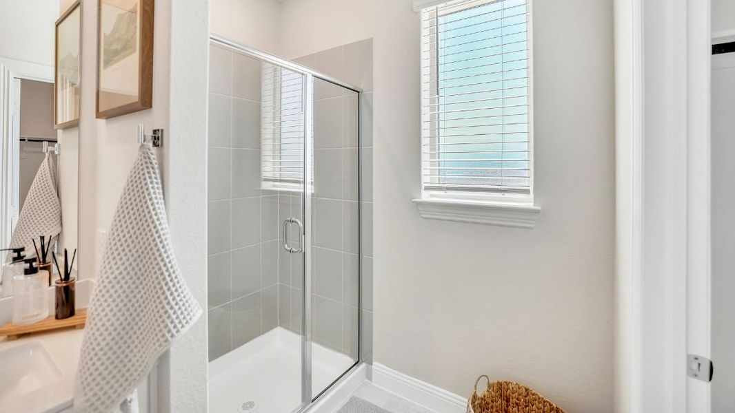 Furnished interior in a model home at The Avenue in Allen (Image 19).