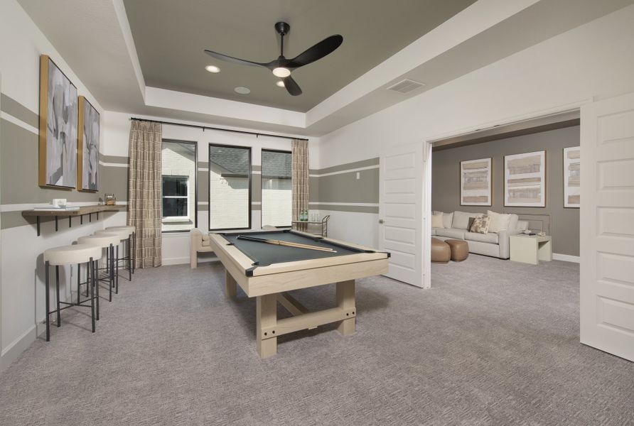 Furnished interior in a model home at Austin Point 60' in Richmond (Image 15).