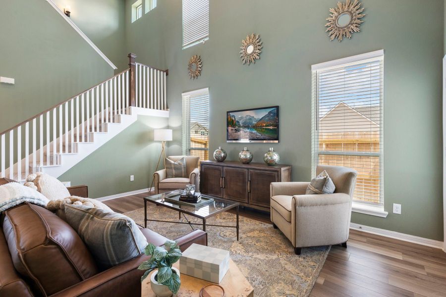 Furnished interior in a model home at Hilltop Heights in Waco (Image 18).