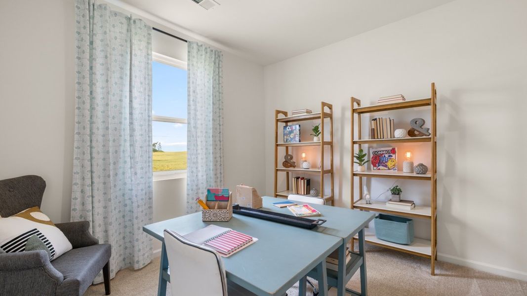Furnished interior in a model home at The Preserve at Agricultural Village in Perry (Image 18). Furnished interior in a model home at The Preserve at Agricultural Village in Perry (Image 18).