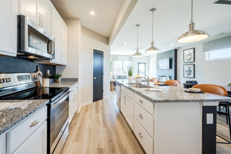 Furnished interior in a model home at Villas at Gold Creek in Dawsonville (Image 7).
