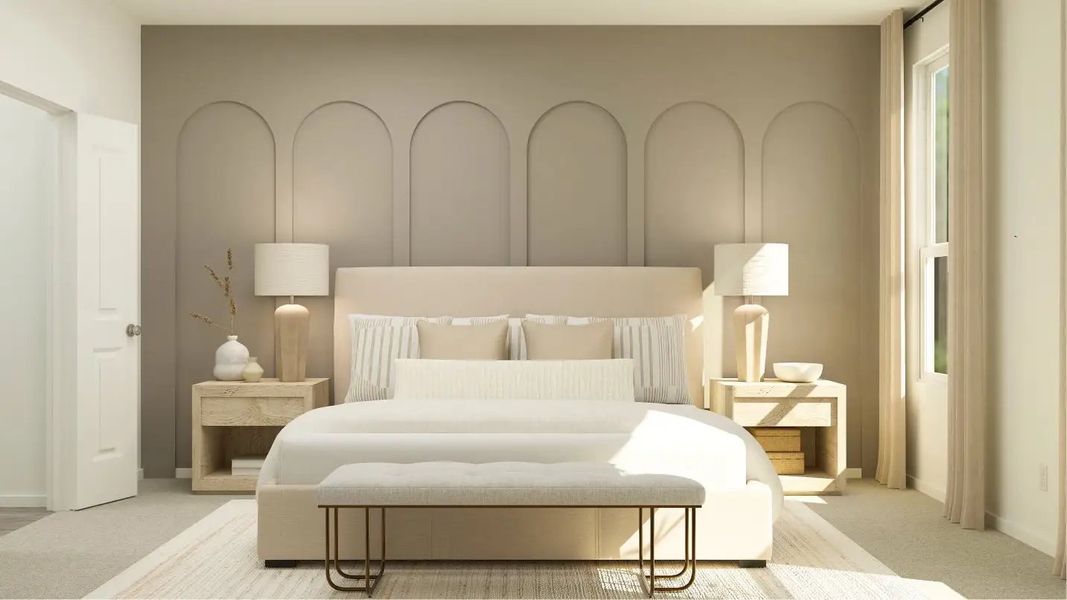 Furnished interior in a model home at Winfield Park: Coastline in Hutto (Image 8).