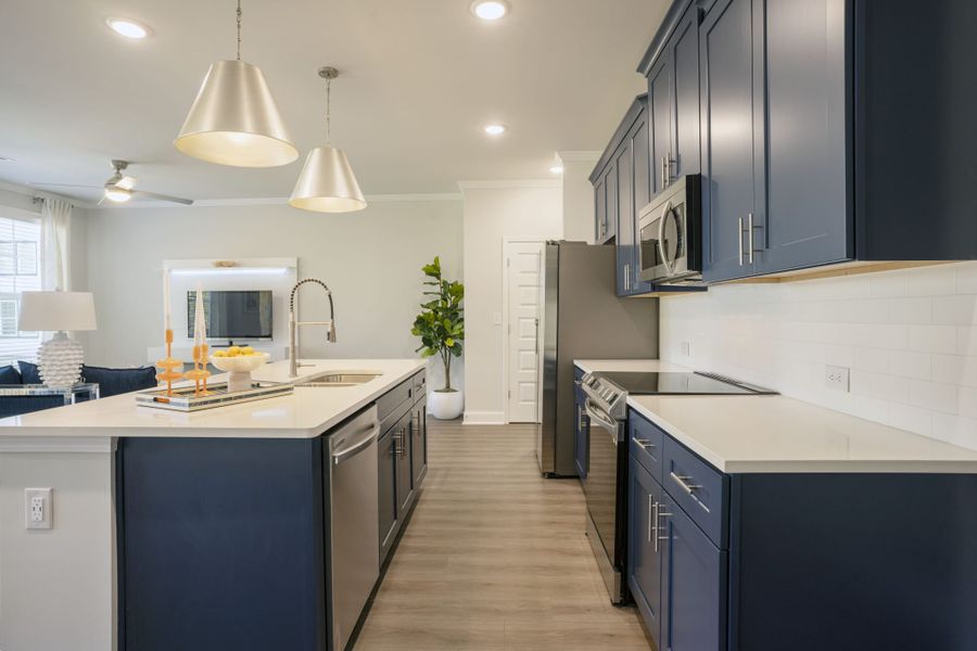Furnished interior in a model home at Town Center Overlook in Norcross (Image 13). Furnished interior in a model home at Town Center Overlook in Norcross (Image 13).