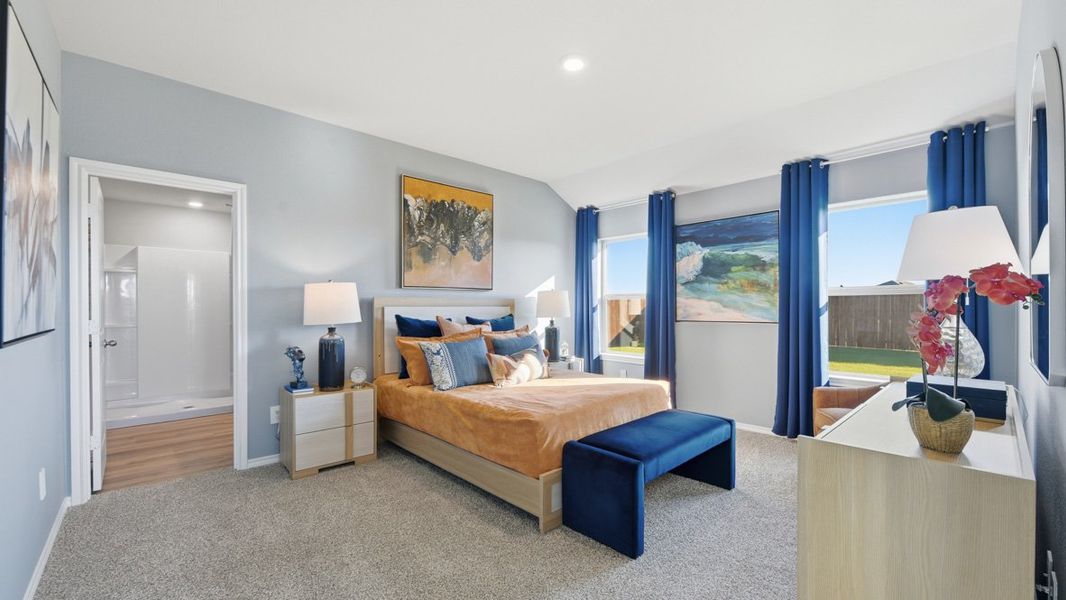 Furnished interior in a model home at Hickory Grove in Krum (Image 31).